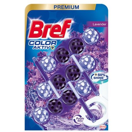 Bref Color Aktiv lavender WC-frissítő 3x50 g