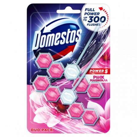 Domestos Power5 WC frissítő blokk pink magnolia 2x55 g
