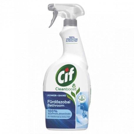 Cif Vízkőoldó Spray Cleanboost Power + Shine fürdőszobai 750 ml