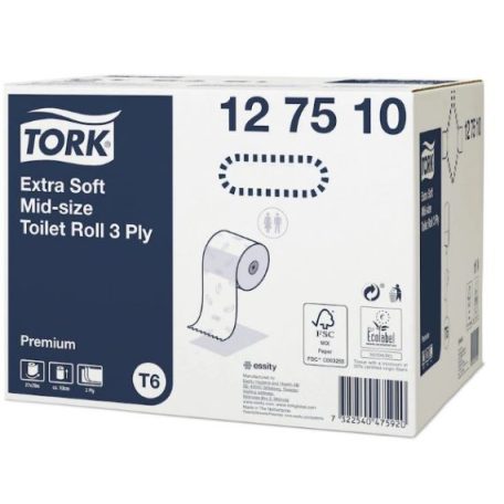 Tork Extra Soft Mid-size toalettpapír - fehér - 127510