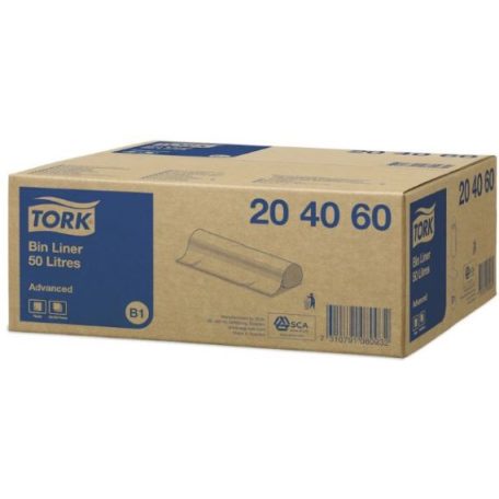 Tork hulladékgyűjtő zsák, 50 literes, 25db/roll - átlátszó - 204060