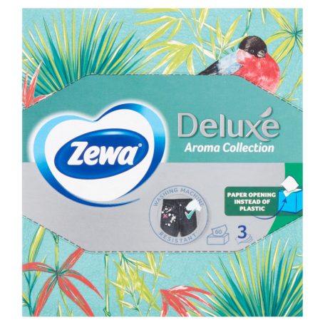 Zewa Deluxe 3 rét. dobozos papír zsebkendő Aroma Collection 60 db