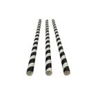 Papír Szívószál fekete - fehér csíkos 8 mm x 230 mm, 250 db / cs