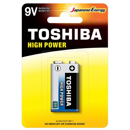 Toshiba alkáli elem 9V/1db
